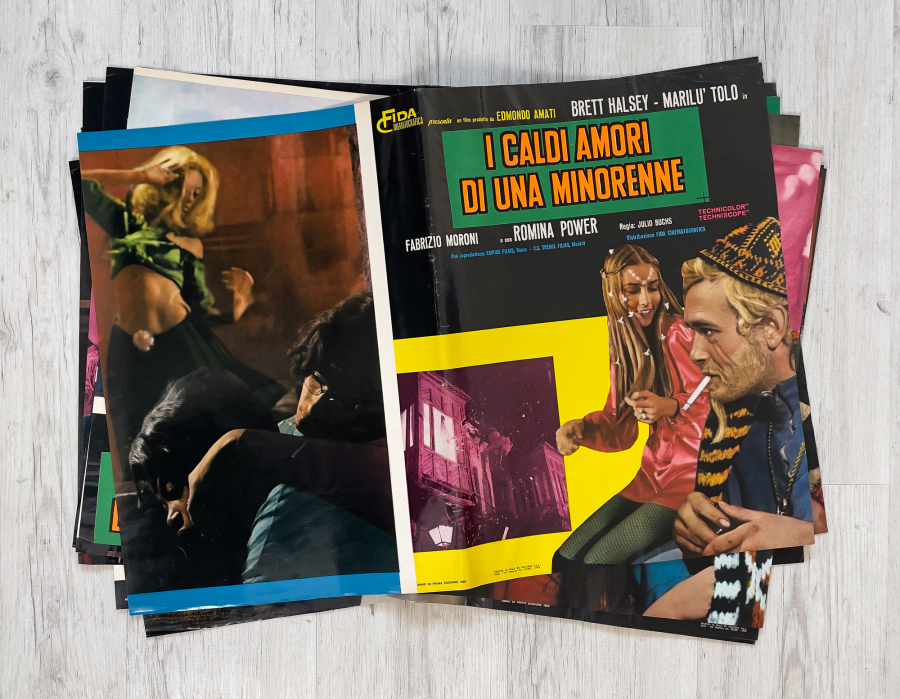 Murder by Music / Perversion Story - kompletter Fotobusta-Satz (8 Fotobuste) + Soggettone