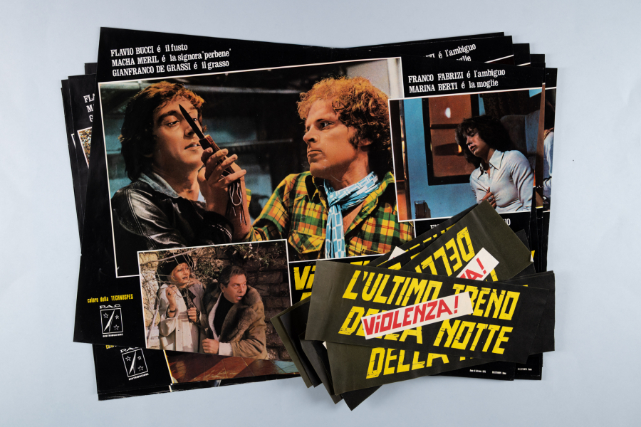 Night Train Murders / L'ultimo treno della notte - complete Fotobusta-Set (8 Fotobuste) + Soggettone