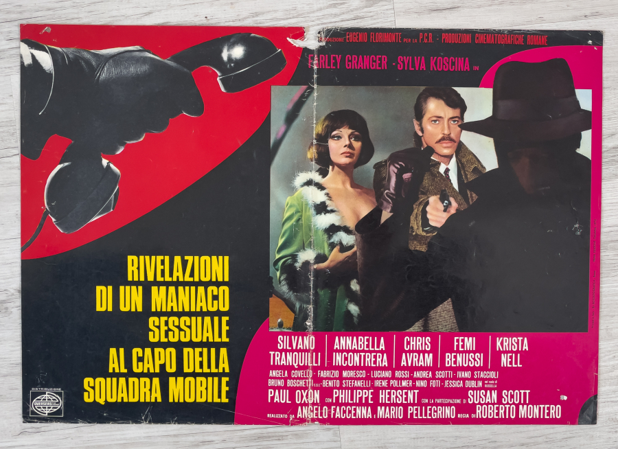 The Slasher ...is the Sex Maniac! / Rivelazioni di un maniaco sessuale al capo della squadra mobile - 6 Italian Fotobuste + Soggettone