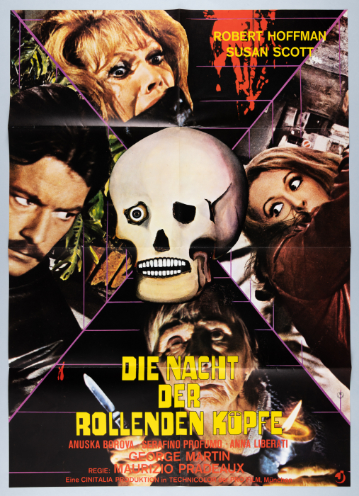 Die Nacht der rollenden Köpfe / Passi di danza su una lama di rasoio – Deutsches Plakat