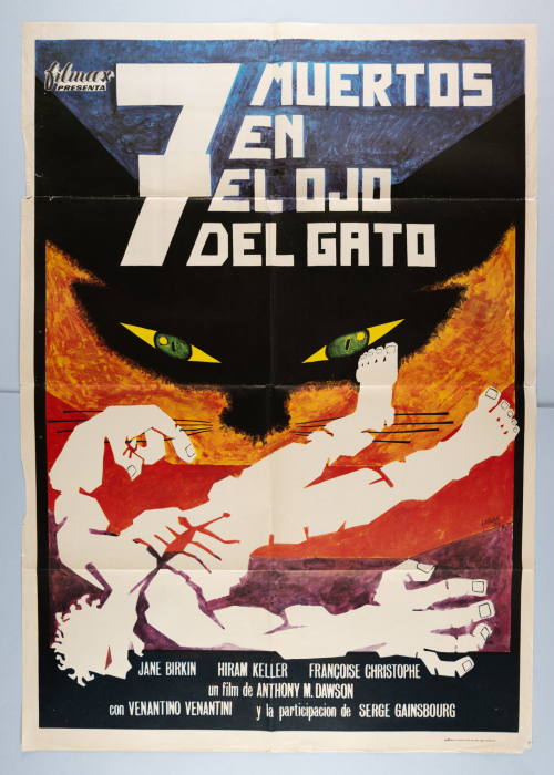 Seven Deaths in the Cat's Eyes / La morte negli occhi del gatto - Spanish One-Sheet